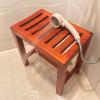 WL-ZZZ Shower Seat Bench Walnut Waterproof Bathing Stool for Elderly Disabled Bathroom Non-Slip Bathtub Spa Chairs Foot Rest Shaving Stool Change Shoes Stool view 4