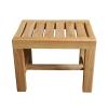 WL-ZZZ Wooden Stool for Bathroom Shower Non-Slip Bathing Seat Bench for Elderly/Disabled Bathtub Spa Chair Waterproof Shower Stool for Indoor and Outdoor (Size : 42 * 28 * 33 cm) view 1