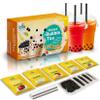 Fusion Select 5 Packs Taro, Mango, Honeydew, Strawberry Bubble Tea Kit Set With Extra Rich Tapioca Pearls, Straws view 1