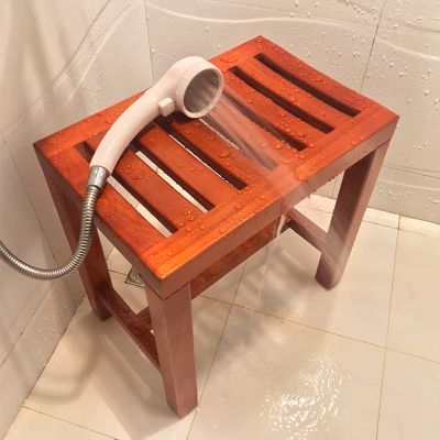 WL-ZZZ Shower Bench for Bathroom, Wooden Bathing Chair Tool Free Anti-Slip Bathtub Seat Stool Walnut Durable for Elderly, Senior, Handicap, Disabled Bathtub Shower