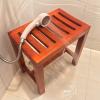WL-ZZZ Shower Bench for Bathroom, Wooden Bathing Chair Tool Free Anti-Slip Bathtub Seat Stool Walnut Durable for Elderly, Senior, Handicap, Disabled Bathtub Shower view 1