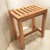 WL-ZZZ Shower Seat Bench for Bathroom, Original Wood Color Waterproof Bathing Stool for Elderly Disabled Non-Slip Bathtub Spa Chairs Change Shoes Stool 422843 Cm view 1