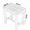 WL-ZZZ Shower Seat Bench for Bathroom, Original Wood Color Waterproof Bathing Stool for Elderly Disabled Non-Slip Bathtub Spa Chairs Change Shoes Stool 422843 Cm view 2