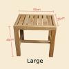 WL-ZZZ Wooden Shower Stool Bathroom Non-Slip Bathing Seat Bench Elderly/Disabled Spa Bathtub Chair Change Shoes Stool Indoor and Outdoor Waterproof Bath Stool view 2