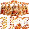 Chinco 160 Pcs Thanksgiving Treat Bags Cellophane Plastic Goodie Bags Pumpkin Turkey Maple Gift Bag with 160 Gold Twist Ties for Thanksgiving Theme Party Supplies view 1