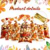 Chinco 160 Pcs Thanksgiving Treat Bags Cellophane Plastic Goodie Bags Pumpkin Turkey Maple Gift Bag with 160 Gold Twist Ties for Thanksgiving Theme Party Supplies view 4