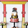 10th Happy Birthday Cake Topper Kung FU Ninja Themed Karate Boy Girl Glitter Party Cake Decorations view 3
