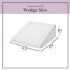 CirclesHome Wedge Pillow Cover 100% Cotton, Zippered Wedge Pillow Case Protector, Soft, Hypoallergenic & Breathable - 25x26x10 view 2