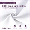 CirclesHome Wedge Pillow Cover 100% Cotton, Zippered Wedge Pillow Case Protector, Soft, Hypoallergenic & Breathable - 25x26x10 view 4