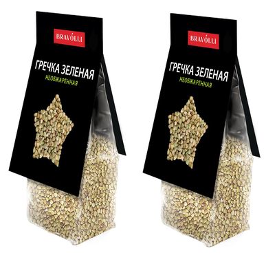 Yarmarka Raw Whole Grain Buckwheat Groats 12.35 oz / 350 g (Pack of 2) Unroasted & Sproutable, Green Buckwheat, Naturally Gluten-Free, Vegan