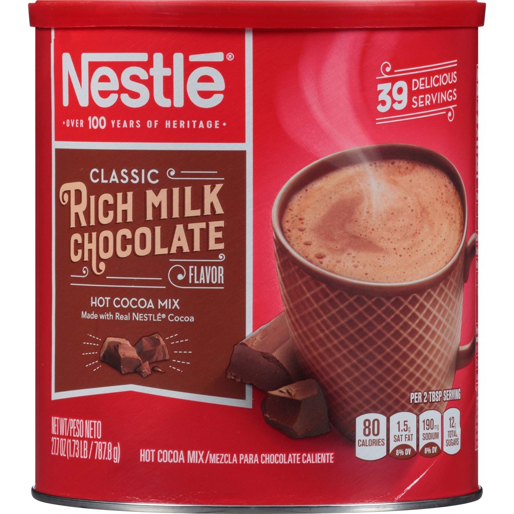 Classic Rich Milk Chocolate Hot Cocoa Mix, 27.7 oz. Canister Hot Chocolate Made with Real Cocoa - 10 PACK