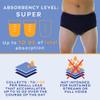 Wearever Mens Incontinence Briefs for Bladder Control with Super Absorbency - Reusable & Washable Leak Proof Underwear for Men 300 ml (Pack of 3) (Navy) (2XL) (Waist 44-45") view 2