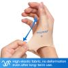 Velpeau Elastic Thumb Support Brace Liner (Pack of 2), Splashproof Thumb Wrist Compression Sleeve for Arthritis Pain, Tendonitis, Sprains, Sports, Fits Left & Right Hands (Khaki, Short Version, M) view 2