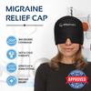 2 Pack - Migraine Relief Cap Ice Head Wrap and Hat | Hot/Cold Gel Pack with Face and Eye Mask Compress for Headache Relief - Black 2 Pack view 2