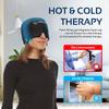 2 Pack - Migraine Relief Cap Ice Head Wrap and Hat | Hot/Cold Gel Pack with Face and Eye Mask Compress for Headache Relief - Black 2 Pack view 4