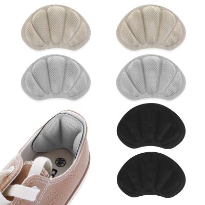 Sibba 3 Pairs Heel Grips Shoe Pads for Too Loose Shoes Strong Adhesive Heel Cushion Pad Comfort Thick Back Insoles Anti Blister Shoe Liners Inserts Foot Care Heel Protectors Black&Grey&Nude