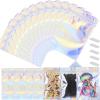 150 PCS-6x9 Reclosable Mylar Bags for Food Storage, Resealable Holographic Bags with Clear Window for Small Businesses, Smell Proof Aluminum Foil Zipper Edible Packaging Bag for Candies view 1