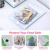 150 PCS-6x9 Reclosable Mylar Bags for Food Storage, Resealable Holographic Bags with Clear Window for Small Businesses, Smell Proof Aluminum Foil Zipper Edible Packaging Bag for Candies view 4
