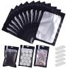120 PCS-7x10 Reclosable Mylar Bags Black for Food Storage, Resealable Mylar Bag 1 Quart with Clear Window for Small Businesses, Smell Proof Aluminum Foil Zipper Edible Packaging Bag for Candies view 1