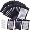 150 PCS-6x9 Reclosable Mylar Bags Black for Food Storage, Resealable Mylar Bag with Clear Window for Small Businesses, Smell Proof Aluminum Foil Resealable Edible Packaging Bag for Candies view 1