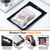 150 PCS-6x9 Reclosable Mylar Bags Black for Food Storage, Resealable Mylar Bag with Clear Window for Small Businesses, Smell Proof Aluminum Foil Resealable Edible Packaging Bag for Candies view 4