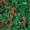 1 LB Christmas Crinkle Cut Paper Shred Red Green Shredded Paper for Gift Baskets Box Filler Christmas gift box filler view 3