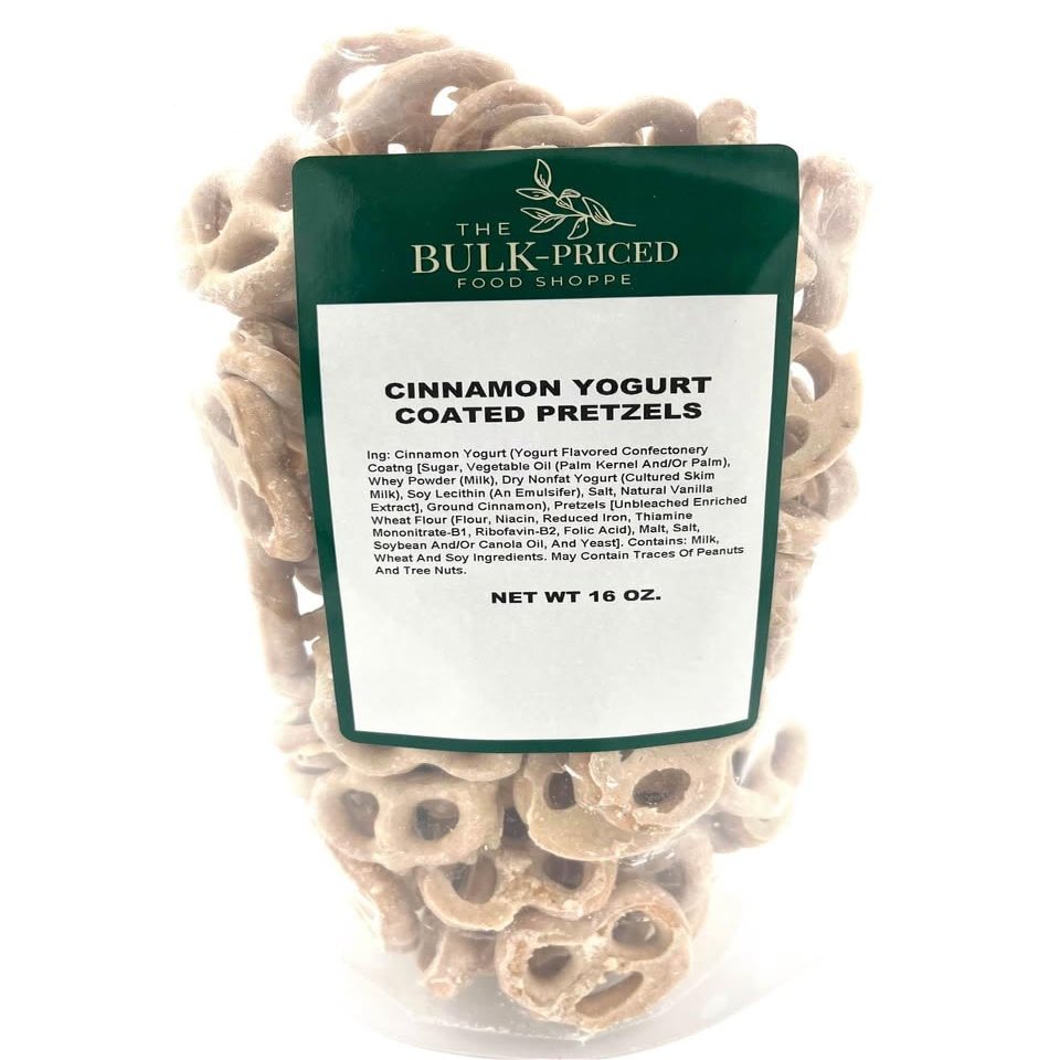 Cinnamon Yogurt Pretzels, Bulk (1 lb. Resealable Zip Lock Stand Up Bag)