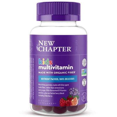New Chapter Kids Multivitamin Gummies - 65% Less Sugar, Kids Gummy Vitamins with Vitamins C, D3 & Zinc, Non-GMO, Gluten Free, Berry-Citrus, 60ct
