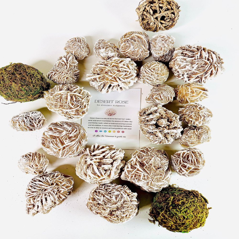 1 Desert Rose -Power Healing Crystals, Desert Rose Crystals, Selenite Crystal Stones, Large Natural Sand Stone, Spiritual Stone 1-1.5" Stones