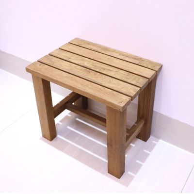 WL-ZZZ Wood Shower Stools for Bathroom Bathing Chair for Elderly Disabled Waterproof Onsen Sauna Seat Bench Change Shoes Stool,Works in Living Room/Bedroom/Garden