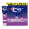 Crest 3D White Advanced Luminous Mint Teeth Whitening Toothpaste, Crest Toothpaste, 3.7 oz Pack of 4 - Helps Remove Surface Stains, Whitens Teeth, Strengthens Tooth Enamel, Protects Against Cavities view 1