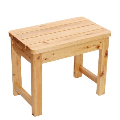 WL-ZZZ Wooden Shower Stool Bathing Seat Bench | Bath Chairs for Seniors Non-Slip Long Wood Bench Waterproof Spa Sauna Seat Bathroom Foot Rest Shaving Stool