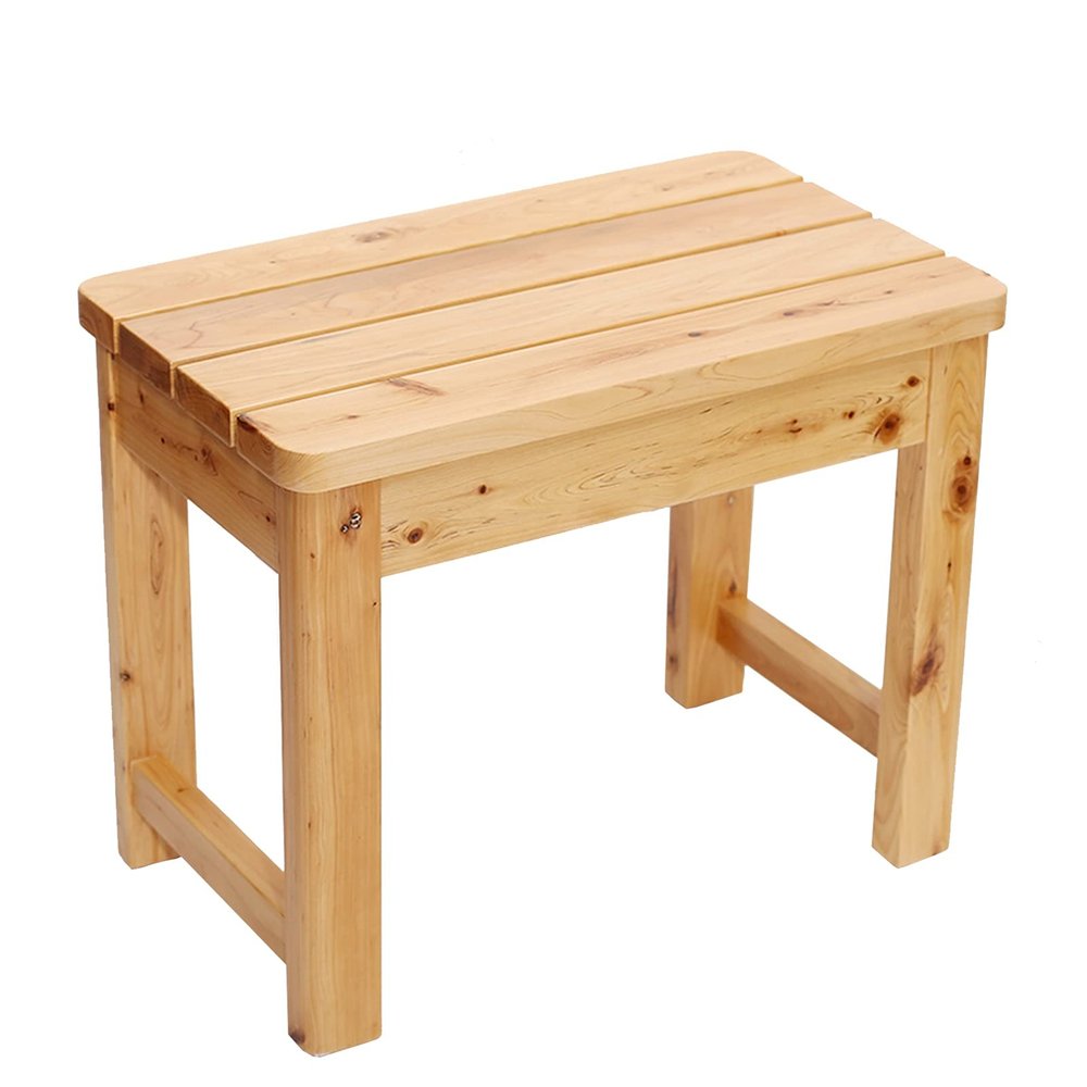 WL-ZZZ Wooden Shower Stool Bathing Seat Bench | Bath Chairs for Seniors Non-Slip Long Wood Bench Waterproof Spa Sauna Seat Bathroom Foot Rest Shaving Stool