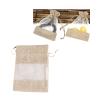 13x18cm Burlap Gift Bags with Drawstrings - Burlap & Sheer Organza Gift Bags Storage Jute Sacks for Wedding, Party, Birthday, DIY Craft 5PCS view 1