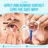 JJ CARE Contact Lens Applicator - Bundle Pack, Contact Lens Remover for Hard Lenses, Eye Contact Plunger for Hard Contacts, Contact Removal Tool for Permeable Gas Lenses w/Mirror & Contact Lens Case view 2