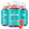 BeLive Biotin Gummies - Skin, Nails & Hair Vitamins with A, C, D, E, B12, Zinc, Folate & Inositol, Biotin Supplement for Anti-Aging, Energy & Collagen Boost, Multivitamin Gummies - Strawberry | 3-Pack view 1