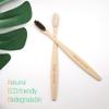 Virgin Forest Bamboo Toothbrushes, 8 Pcs Soft Bristle Eco-Friendly Biodegradable Toothbrushes view 2