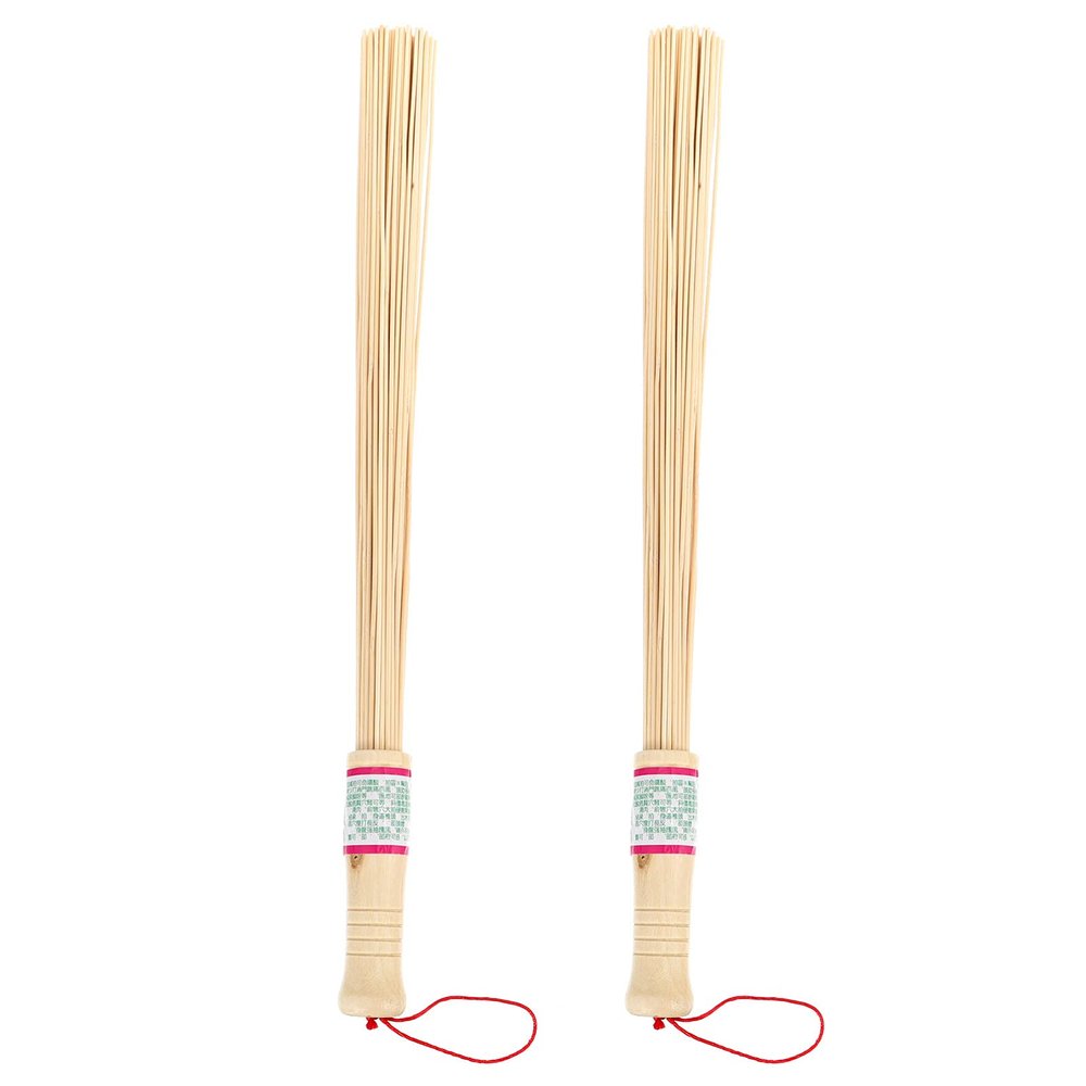 2pcs Bamboo Massagers Handheld Pat Muscle Roller Stick Back Knocking Stick Knocker Back Hammer Massage Hammer Portable