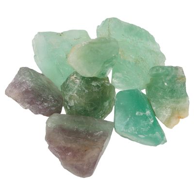 GEMHUB 1 lb Bulk Fluorite Raw Rough Crystal Stones for Cabbing Cutting Lapidary Tumbling and Polishing
