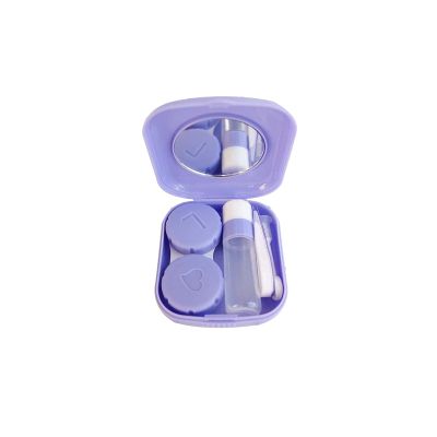 Kasuyi Contact Lens Case, Portable Mini Contact Lens Case Travel Kit, Perfect for Home Use, Office, School, Travel, Busniness, Hiking, Camping and Outdoor Activities, Purple
