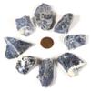30PCs Blue Black White Sodalite Rough Stones UV Reactive Natural Gemstone Quartz Crystal Mineral Raw Specimens - Brazil view 2