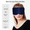 ATreebag Silk Sleep Mask for Women Men Satin, ATreebag Eye Sleeping Mask & Blindfold with Adjustable Strap, Large Size, 1 PC Navy Blue view 3
