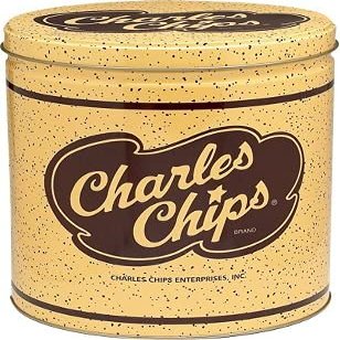 Charles Chips Original Potato Chips 1 Pound Tin - 3 pack