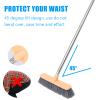 1pc Handle Floor Brush Stiff Bristles Cleaning Broom Supply for Bathroom Home Use Ergonomic Design for Easy Dust Dirt Removal Lightweight Construction view 4