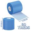 3 Rolls Pre Wrap Tape 2.75 Inch x 90 Yards Athletic Foam Underwrap Sports Pre Headbands for Hair Ankle Wrists Knees Sports(Blue) view 2