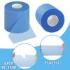3 Rolls Pre Wrap Tape 2.75 Inch x 90 Yards Athletic Foam Underwrap Sports Pre Headbands for Hair Ankle Wrists Knees Sports(Blue) view 3