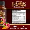 7 in 1 Turmeric Curcumin + Apple Cinder Vinegar Capsules, 6 Month Supply with Ashwagandha, Ginger, Garlic Bulb, 180 Capsules view 2