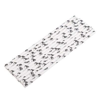 100pcs Halloween Skull Design Disposable Drinking Straws Straws for Parties Birthdays and Fun Creative to Elevate Festive Atmosphere