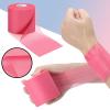 3 Pieces Pre-Wrap Tape for Hair, Sports, Ankle, Wrists, Knees - Foam Underwrap 2.75 Inch x 30 Yards (Black, Blue) view 3