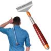Azymi Back Scratcher Long Oversize, Back Scratcher for Men Adults Extendable with Wood Handle Massage Roller, Stainless Steel Extra Wide Claw Manual Back Scratcher Massager view 1